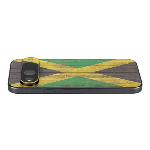 Jamaican Flag Dark Wood Google Pixel 10 Skin